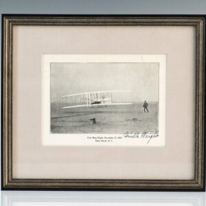 Orville Wright Signed Photograph Postcard.