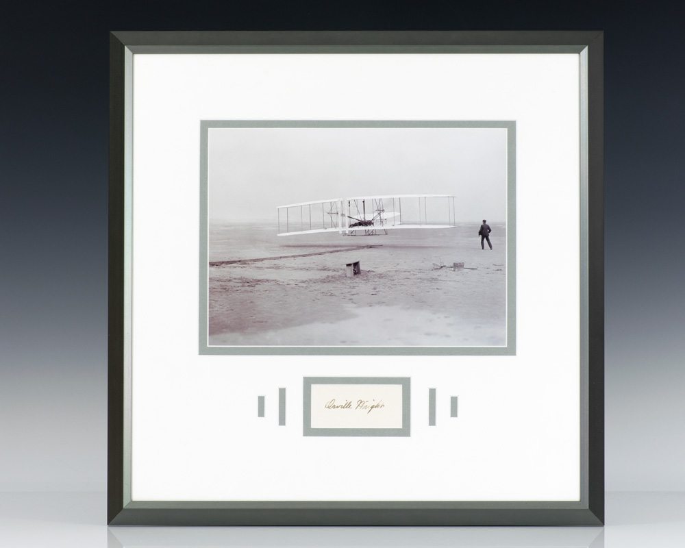 Orville Wright Framed Signature.
