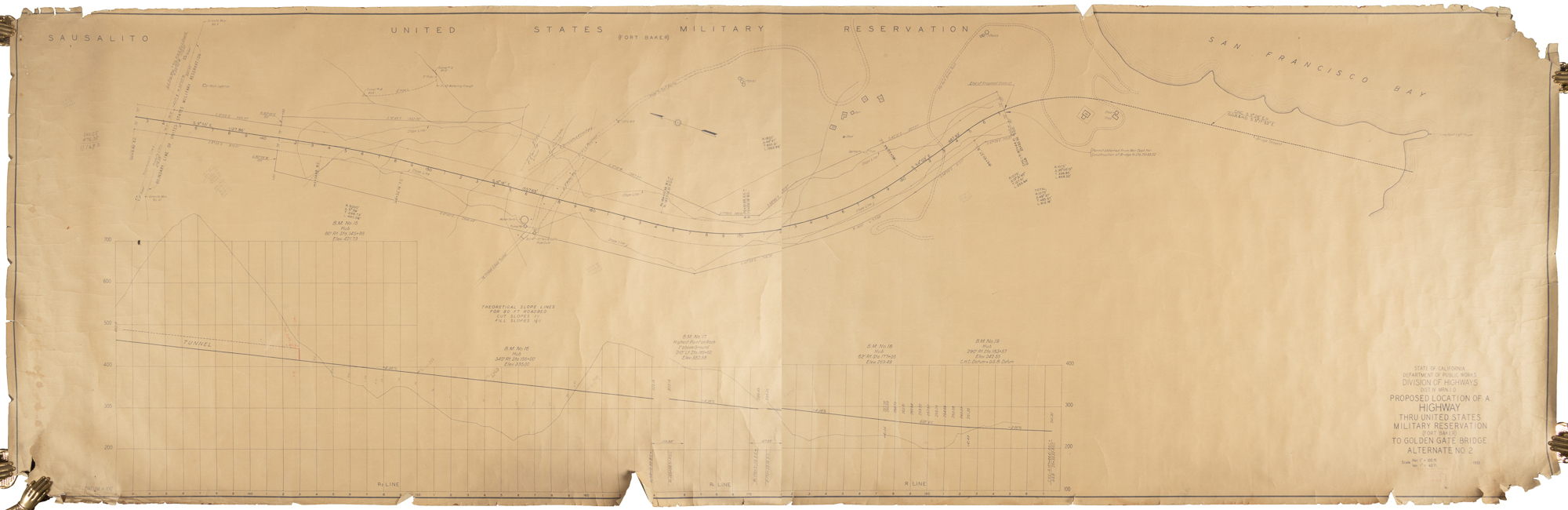 Joseph Strauss Golden Gate Bridge Blueprints Signed. - Image 4