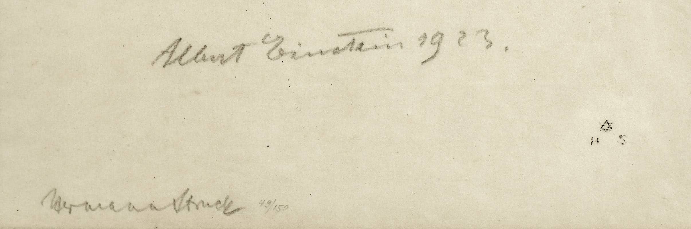 Albert Einstein Signed Etching