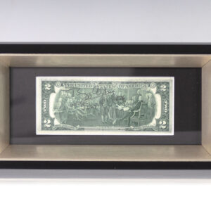 Buzz Aldrin Signed Two Dollar Bill.