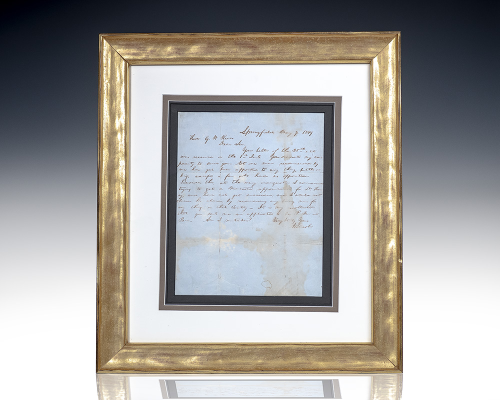 Abraham Lincoln Autograph Letter Signed.