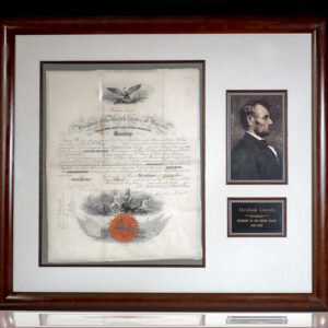 Abraham Lincoln Signed Naval Commission.
