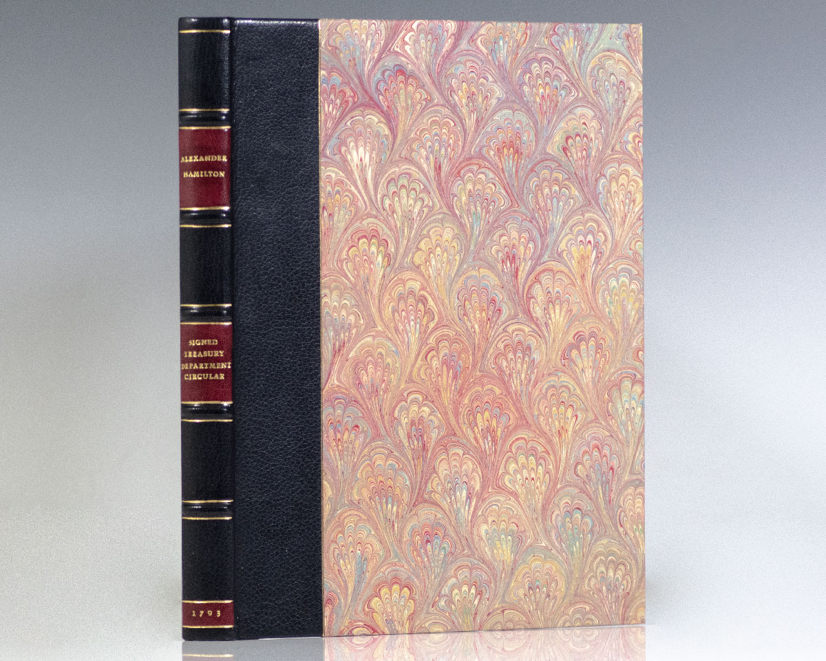 Alexander Hamilton Treasury Department Circular Signed.