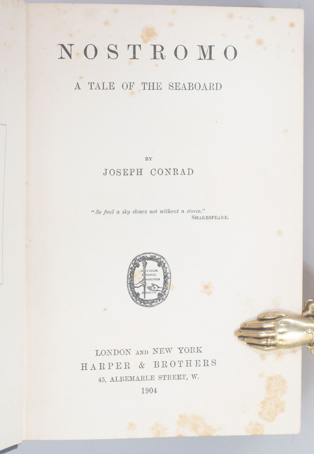 Nostromo: A Tale of the Seaboard.