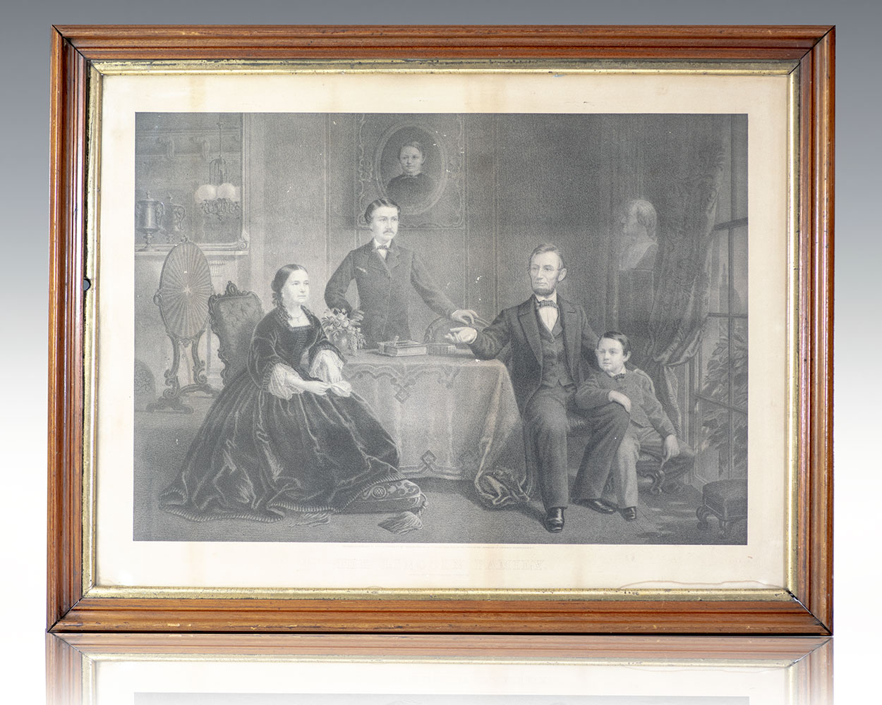 The Lincoln Family George Stinson Original Lithograph.