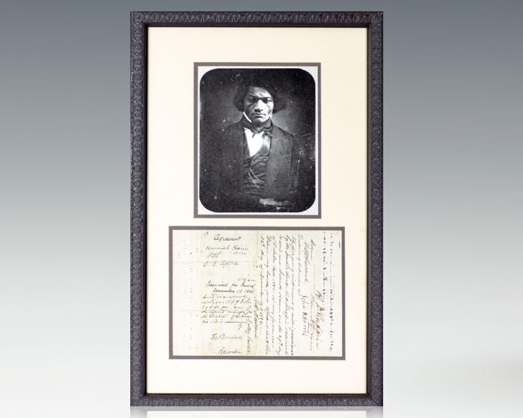 Frederick Douglass Signed Property Deed.