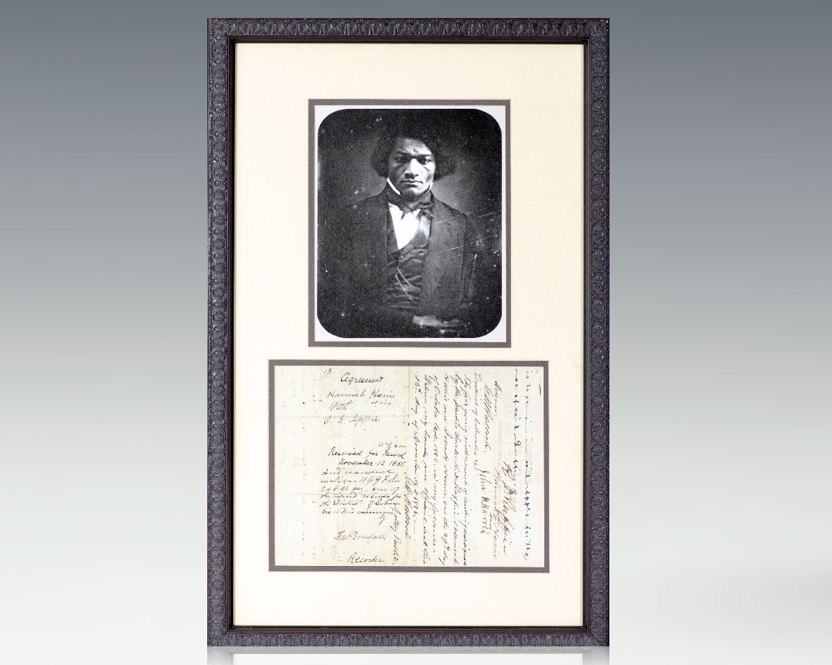 Rare 1885 property deed signed by famed abolitionist Frederick Douglass as Recorder of Deeds for Washington, D.C.
