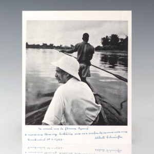 Albert Schweitzer Signed Photograph.