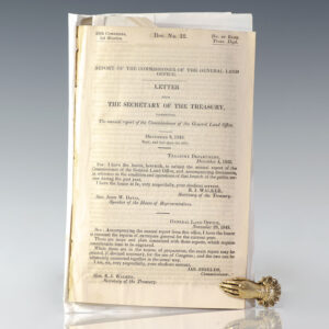 Report of the Commissioner of the General Land Office. Letter From the Secretary of the Treasury, Transmitting The Annual Report of the Commissioner of the General Land Office. December 8, 1845. Document No. 12, 29th Congress, 1st Session.