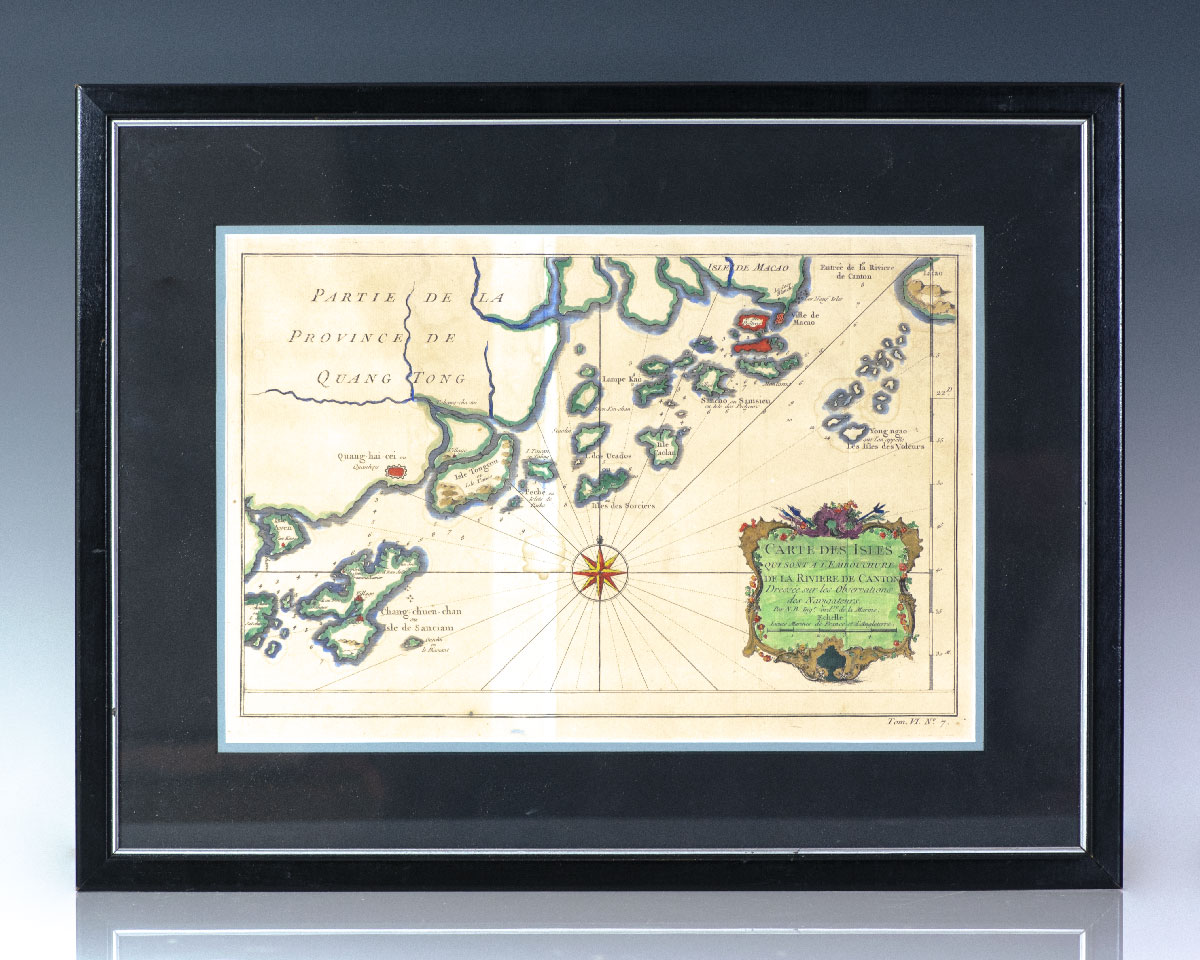 Carte Des Isles Qui Sont a l’Embouchure de la Riviere de Canton. [Eighteenth Century Map Of The Islands Which Are At The Mouth Of The Canton River].