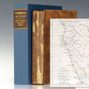 First edition of Richard Owen Cambridge's An Account of the War in India, Between the English and French; from the private library of Benjamin Franklin