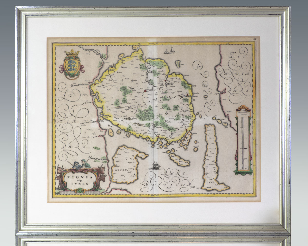 Fionia vulgo Funen. [Seventeenth Century Joan Blaeu Map of Funen].