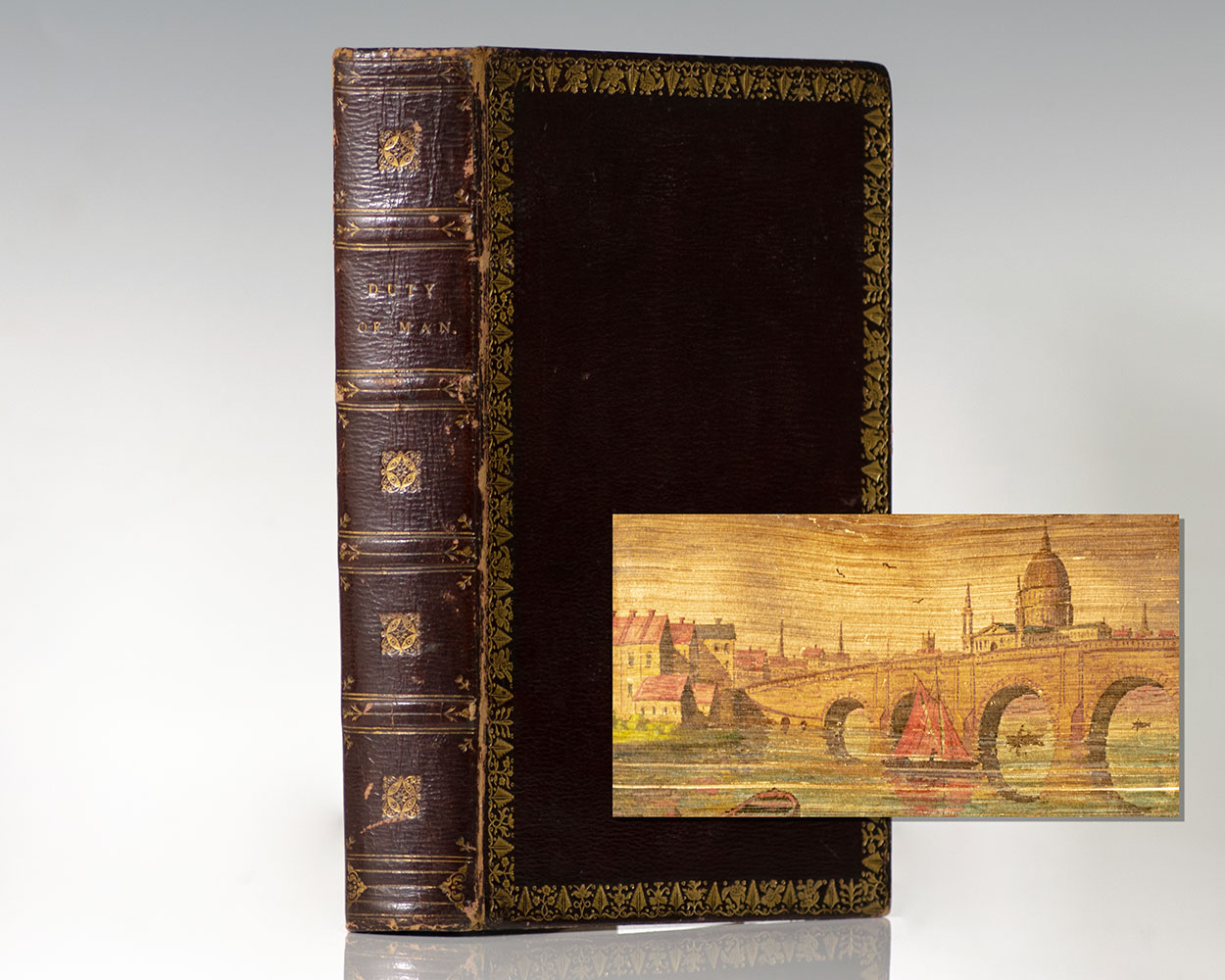 The New Whole Duty of Man, Containing the Faith as well as Practice of A Christian: Made Easy For the Practice of the Present Age, AS the Old Whole Duty of Man was design’d for those unhappy Times in which it was written: And Supplying the Articles of the Christian Faith, Which are Wanting in that Book. Though Essentially Necessary to Salvation. [Fore-Edge Painting].