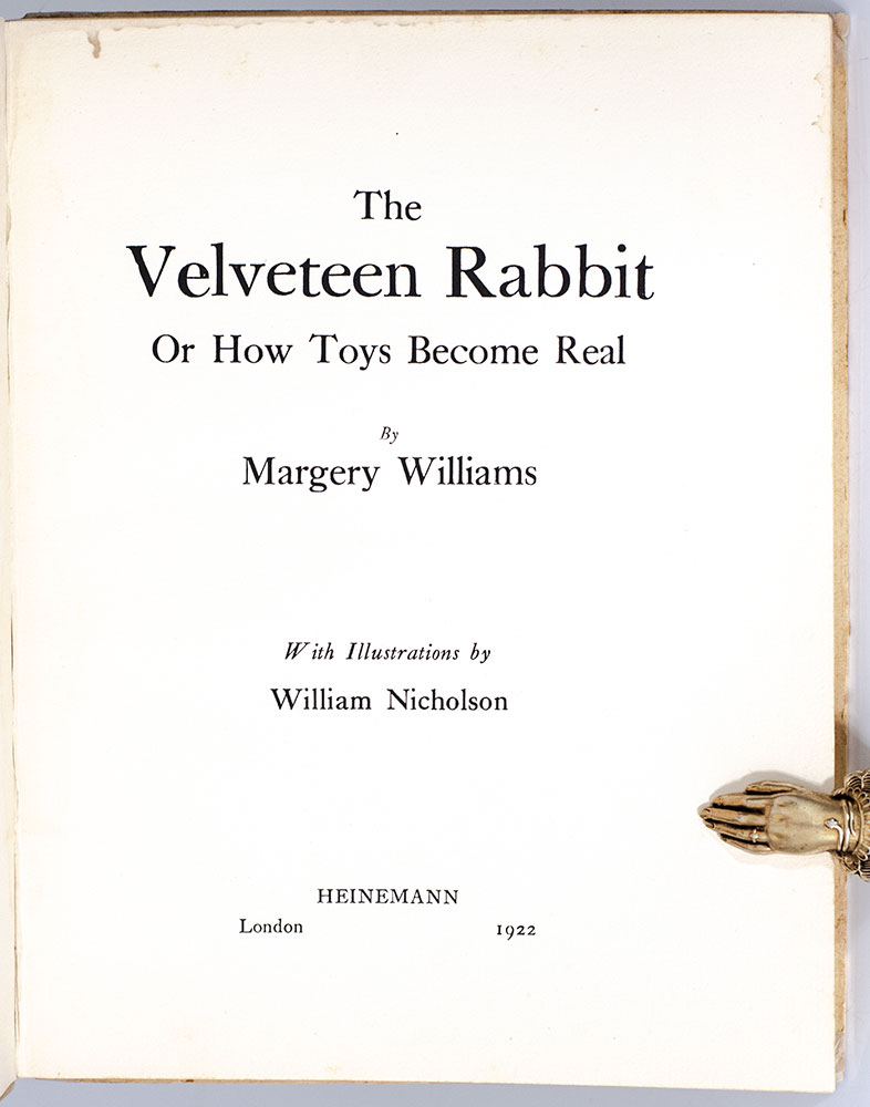 The Velveteen Rabbit or How Toys Become Real.