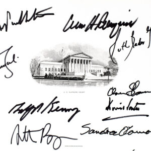 Rehnquist Supreme Court Signed Engraving.