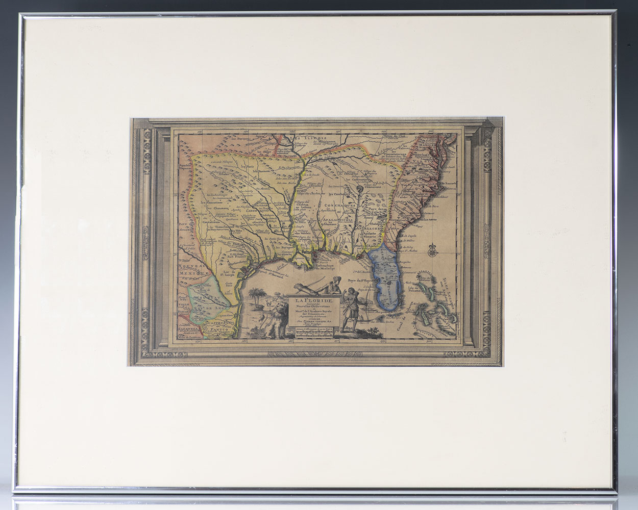 La Floride, Suirvant les Nouvelles Observations de Messrs de l’Academie Royale des Sciences, etc. [17th Century Map of Florida and America].