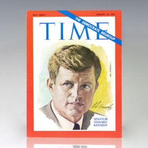 Senator Ted Kennedy Signed 1969 Time Magazine Cover.