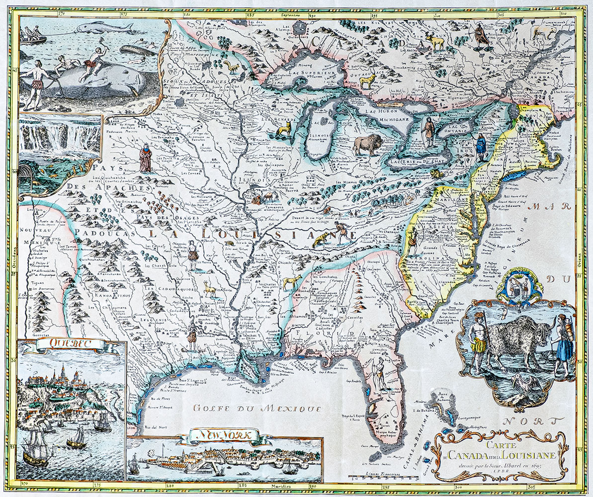 Carte Canada et de la Louisiane. [The Albarel Map].