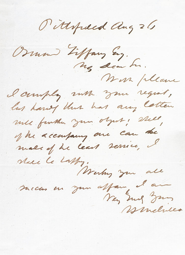 Herman Melville Autograph Letter Signed.