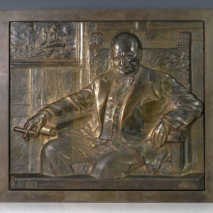 Winston S. Churchill Bronze Relief Portrait.