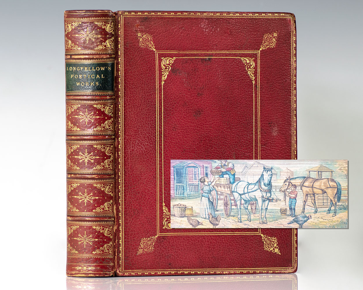 The Poetical Works of Henry Wadsworth Longfellow. [Fore-edge Painting].