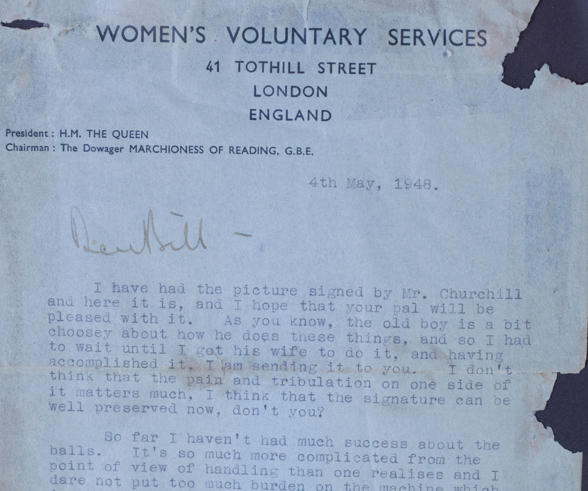 Winston Churchill Signed Supermarine Spitfire Photograph.