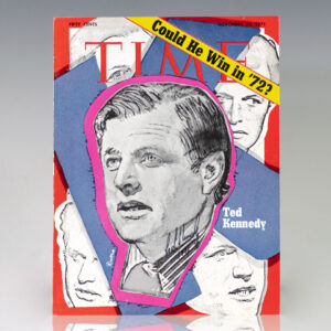 Senator Ted Kennedy Signed 1971 Time Magazine Cover.