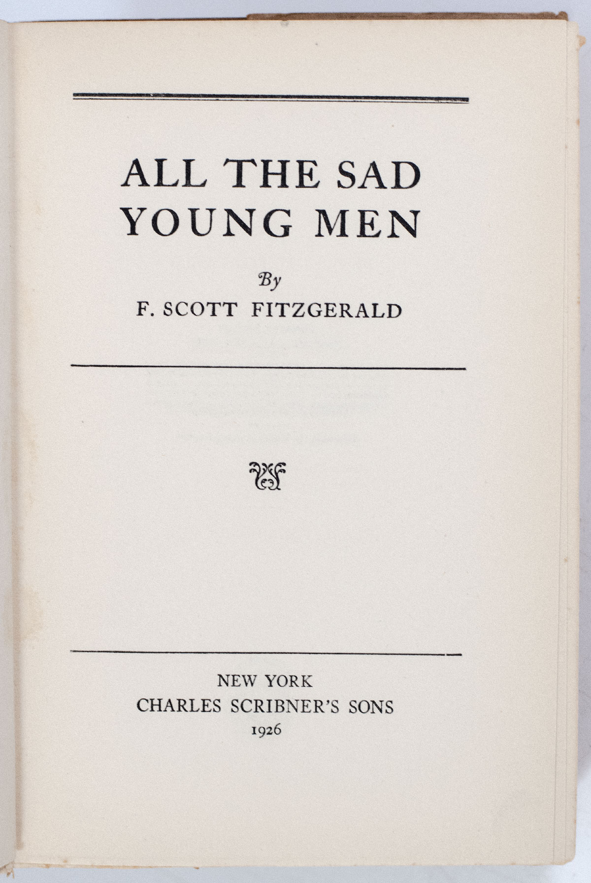 All the Sad Young Men.