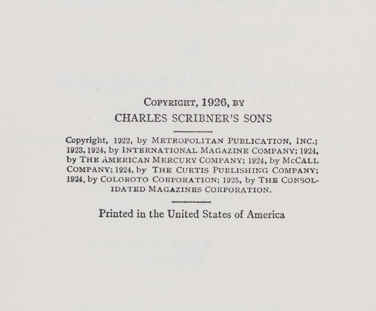 All the Sad Young Men.