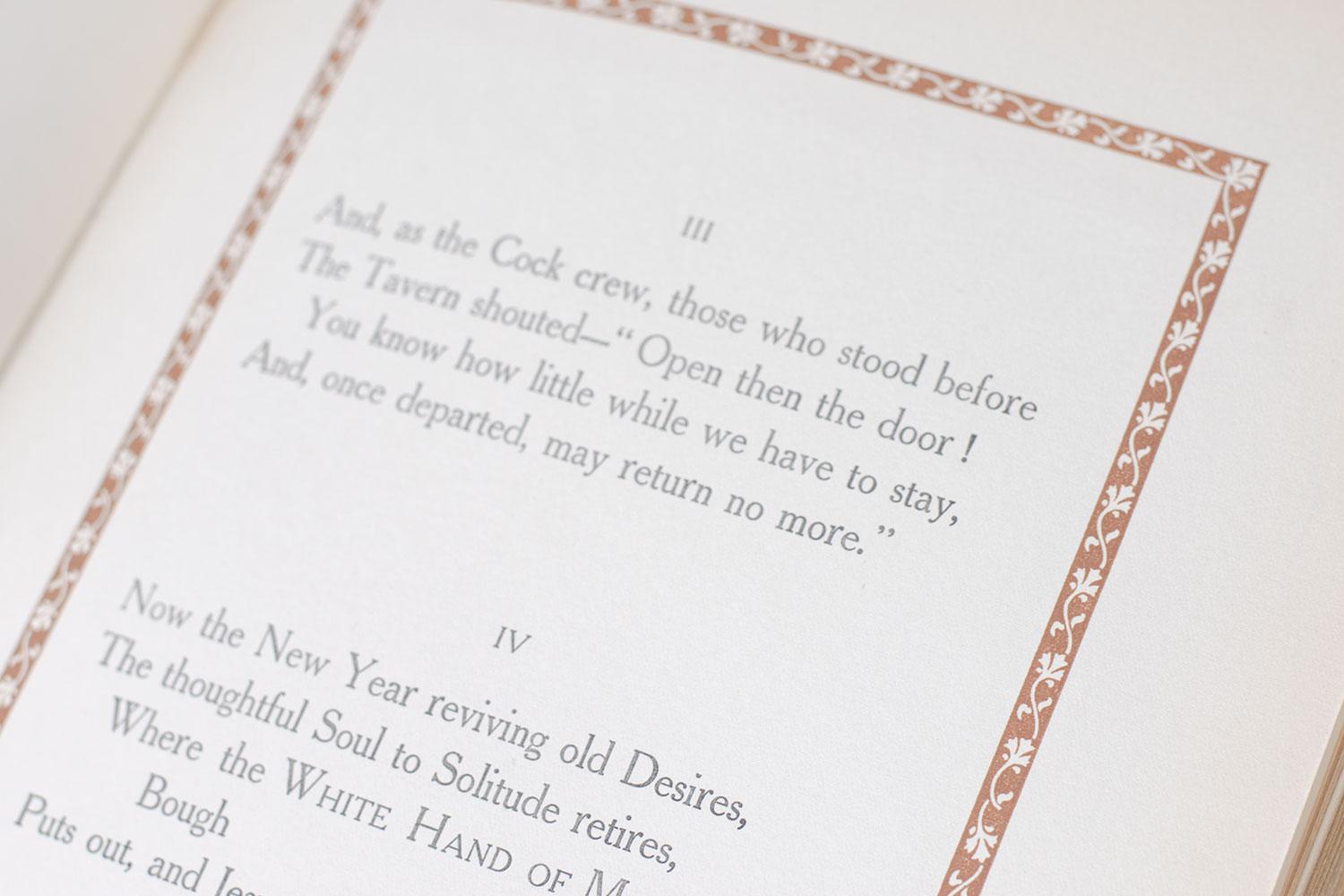 The Rubaiyat of Omar Khayyam.