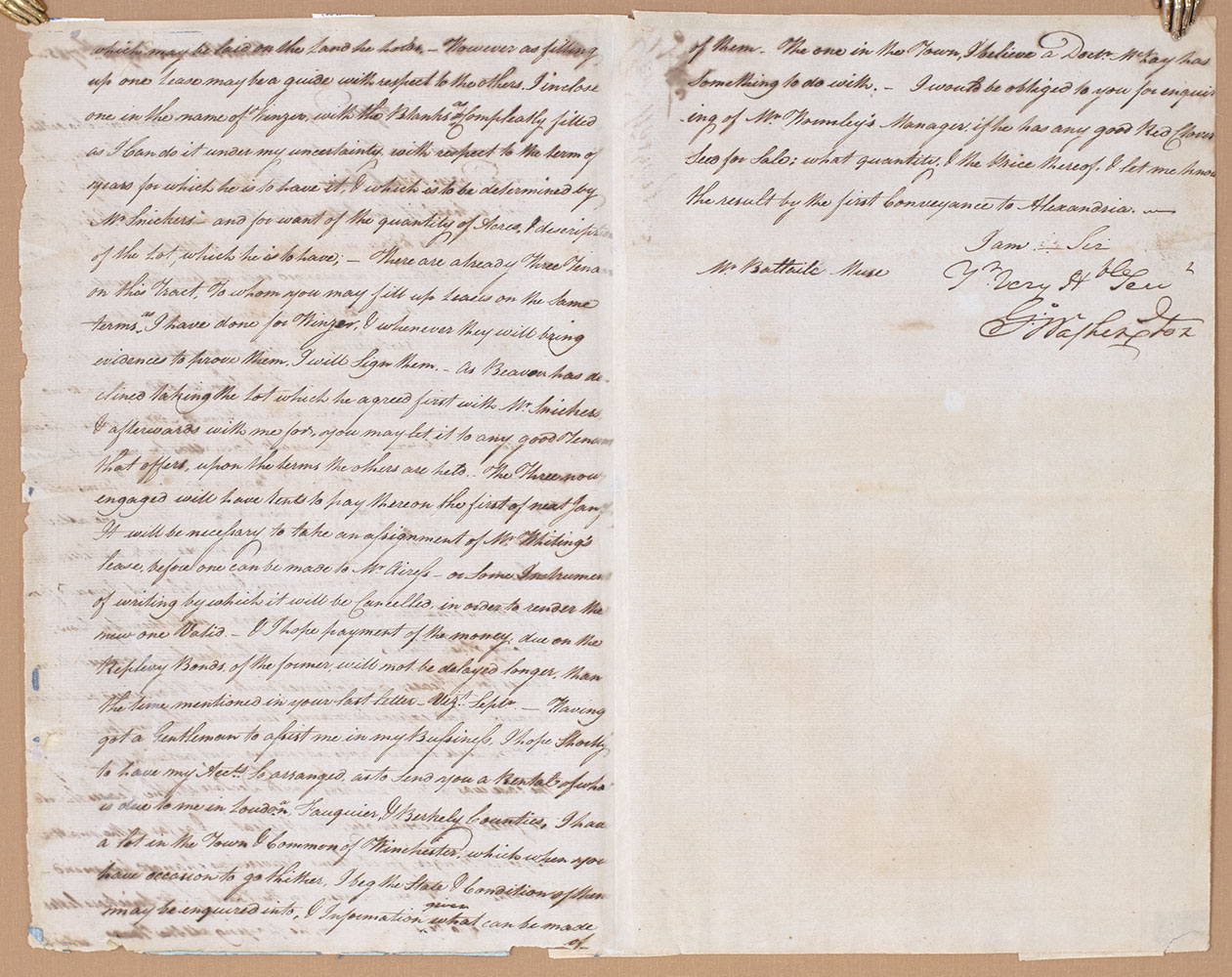 George Washington Autograph Letter Signed.