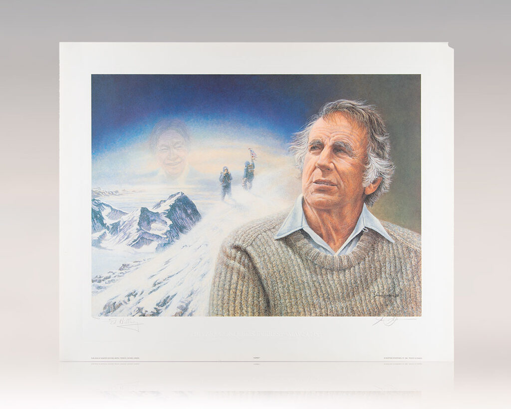 Edmund Hillary and Tenzing Norgay Signed “Hillary Conquers Everest May 29, 1953” Print.