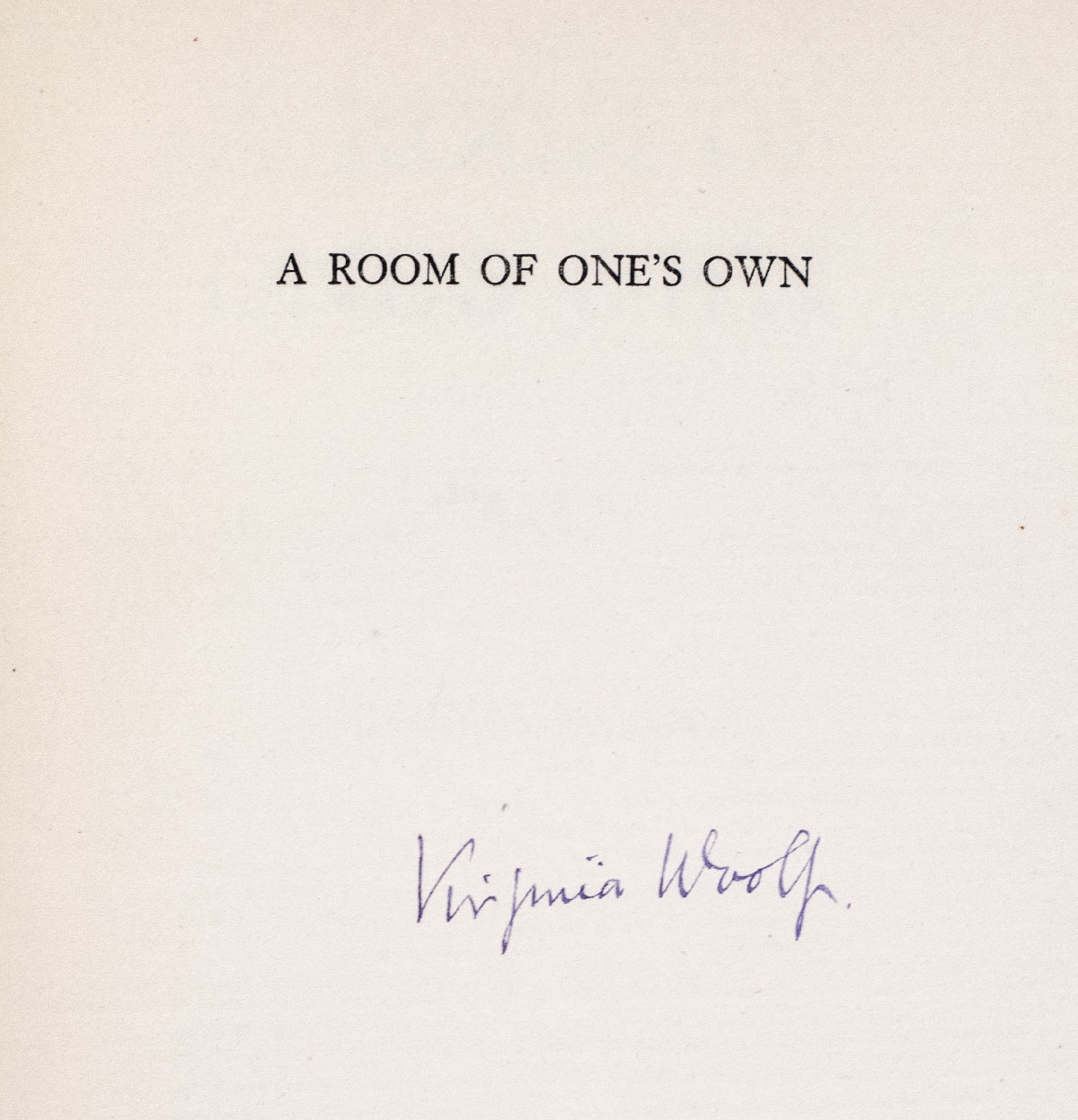 A Room of One's Own.