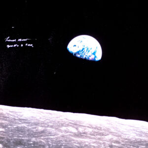 Frank Borman Signed 'Earthrise' Photograph.