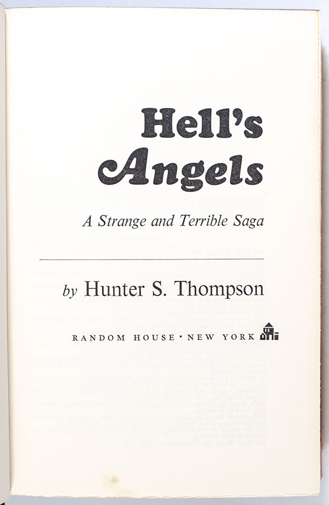 Hell's Angels: A Strange and Terrible Saga of the Outlaw Motorcycle Gangs.