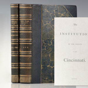 Proceedings of the General Society of the Cincinnati [with] Institution of the Society of the Cincinnati, Formed by the Officers of the American Army of the Revolution, 1783.