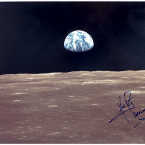 Neil Armstrong Signed Apollo 11 'Earthrise' Photograph.