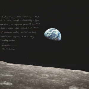 Frank Borman Signed 'Earthrise' Photograph.