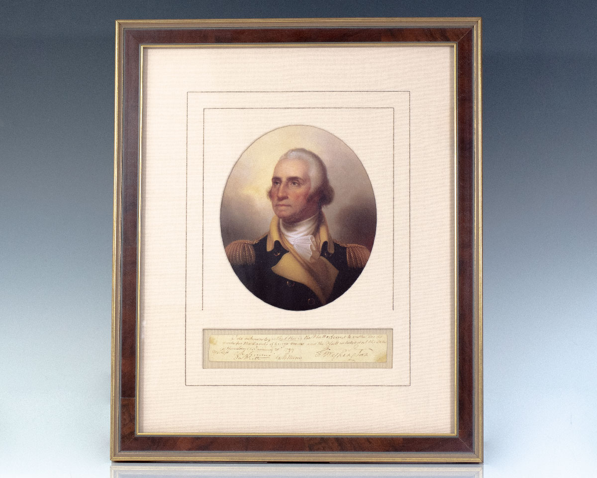 George Washington Signed Partial Document.