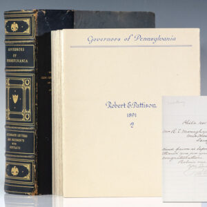 Collection of 28 Autographs of the First Governors of Pennsylvania.