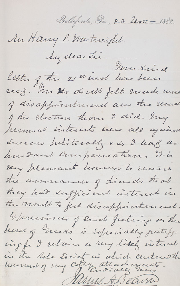 Collection of 28 Autographs of the First Governors of Pennsylvania.