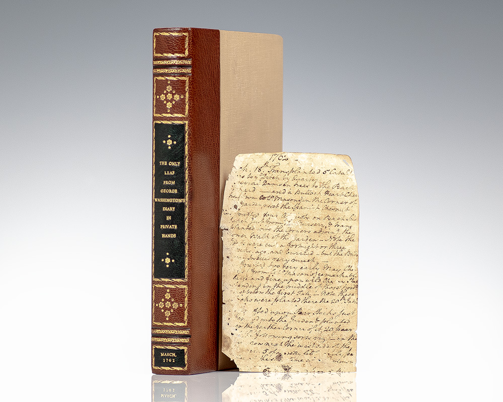 George Washington Autograph Diary Leaf.