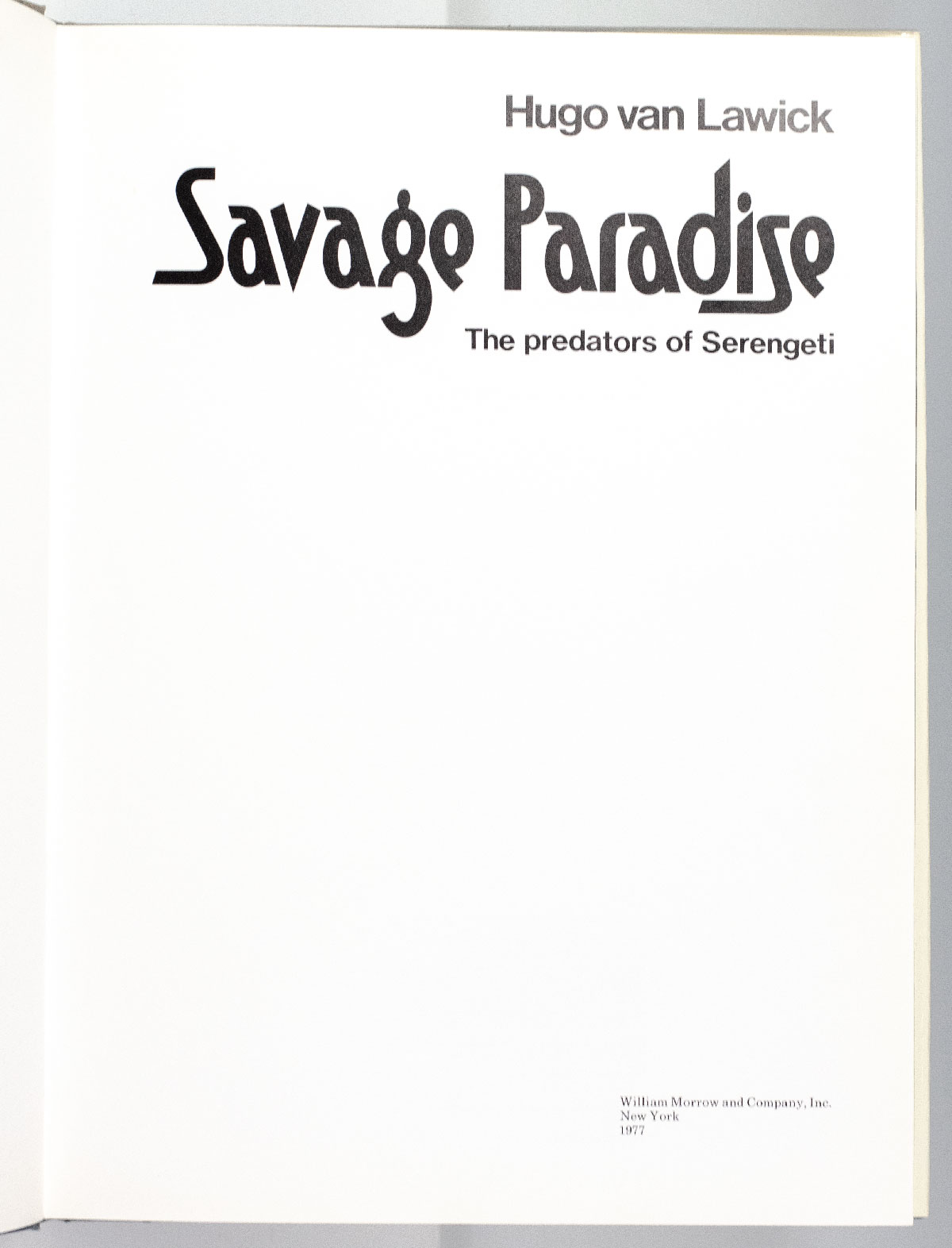 Savage Paradise: The Predators of Serengeti.