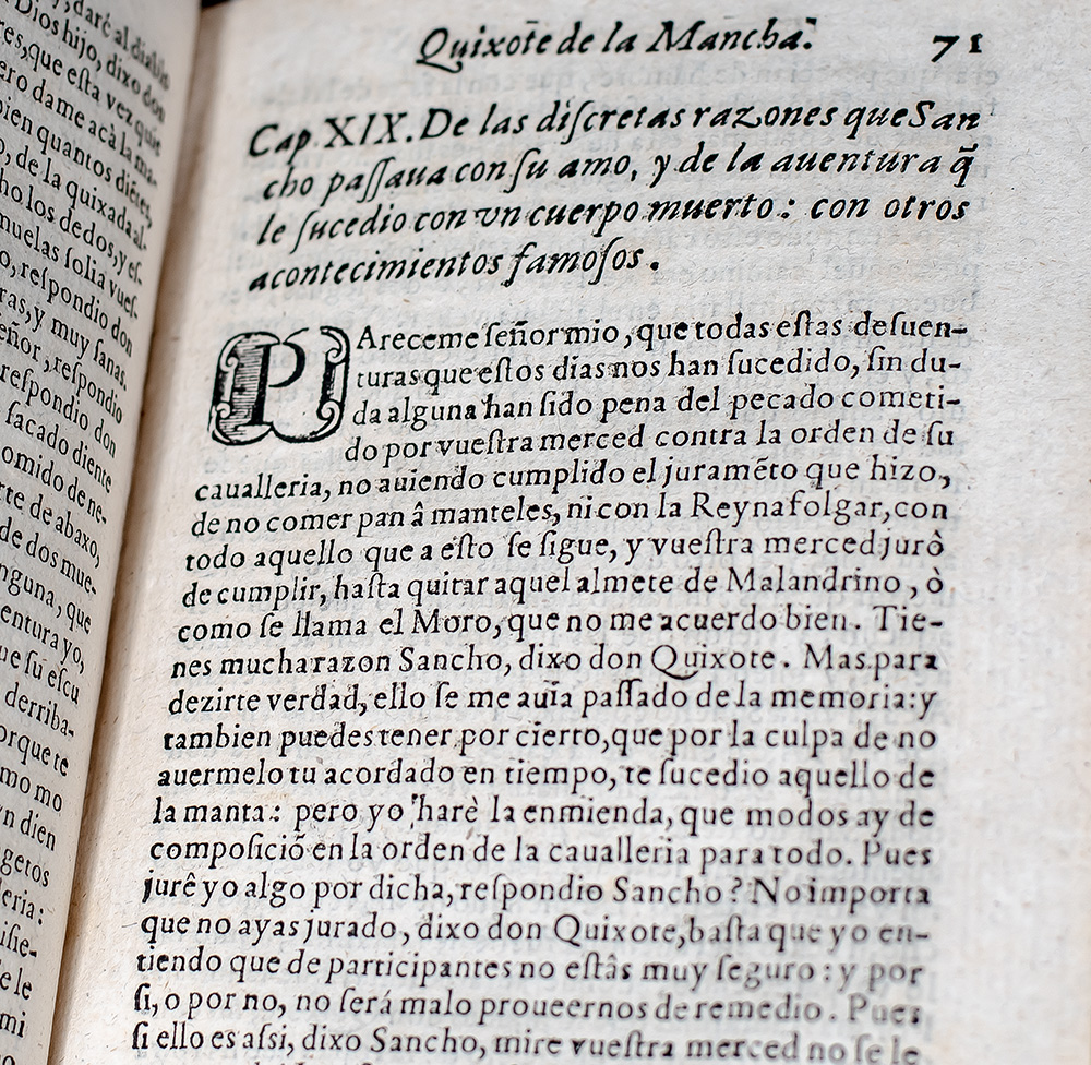 El Ingenioso hidalgo Don Quixote de la Mancha. Segunda Parte del Ingenioso Cavallero Don Quixote de la Mancha.