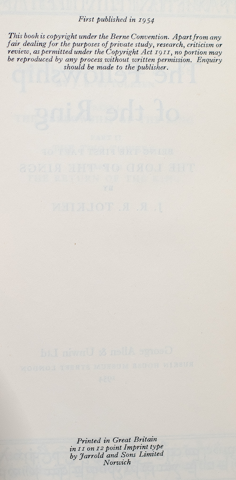 The Lord of The Rings Trilogy: The Fellowship of the Ring, The Two Towers, The Return of the King.