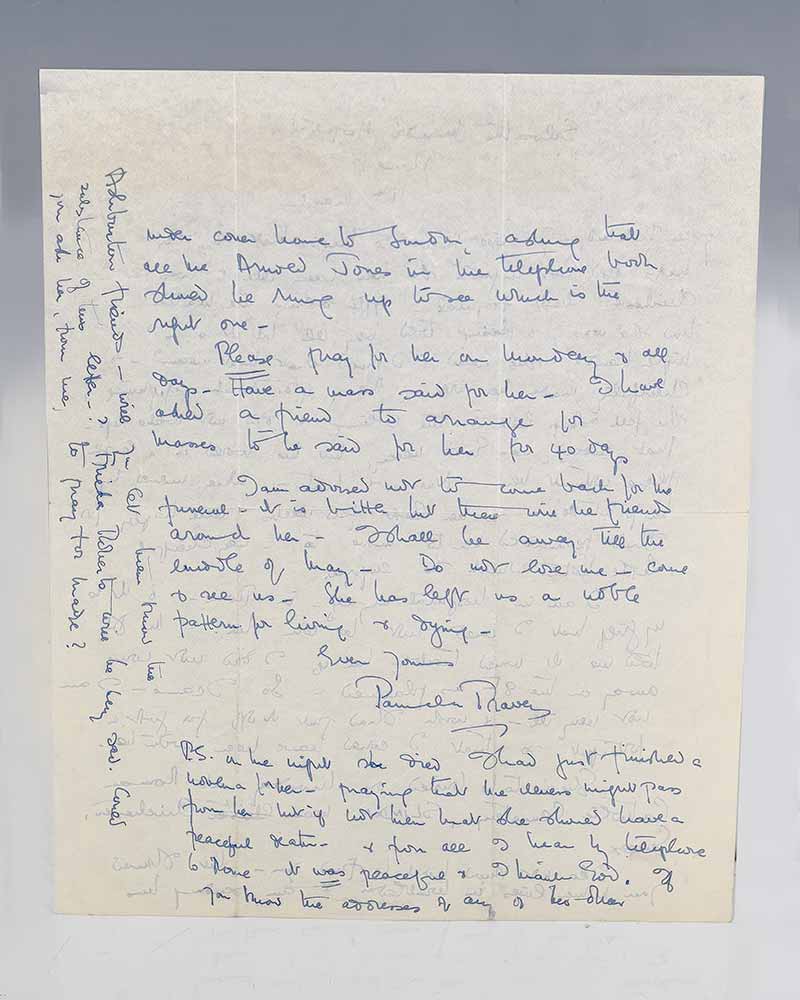 P.L. Travers Autograph Letter Signed.
