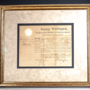 George Washington Signed Military Commission.
