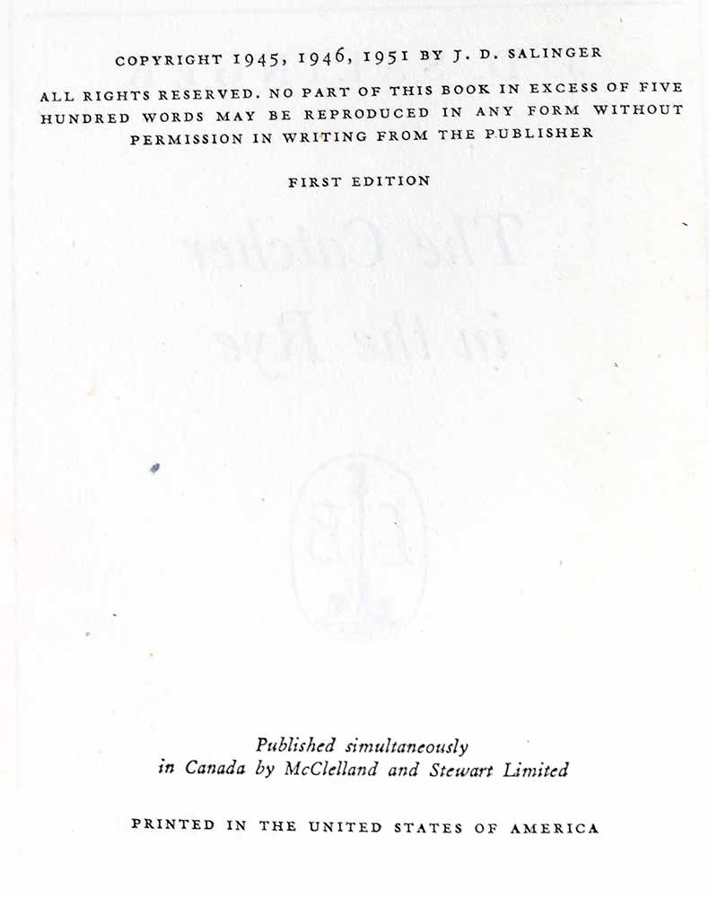 The Catcher In The Rye.