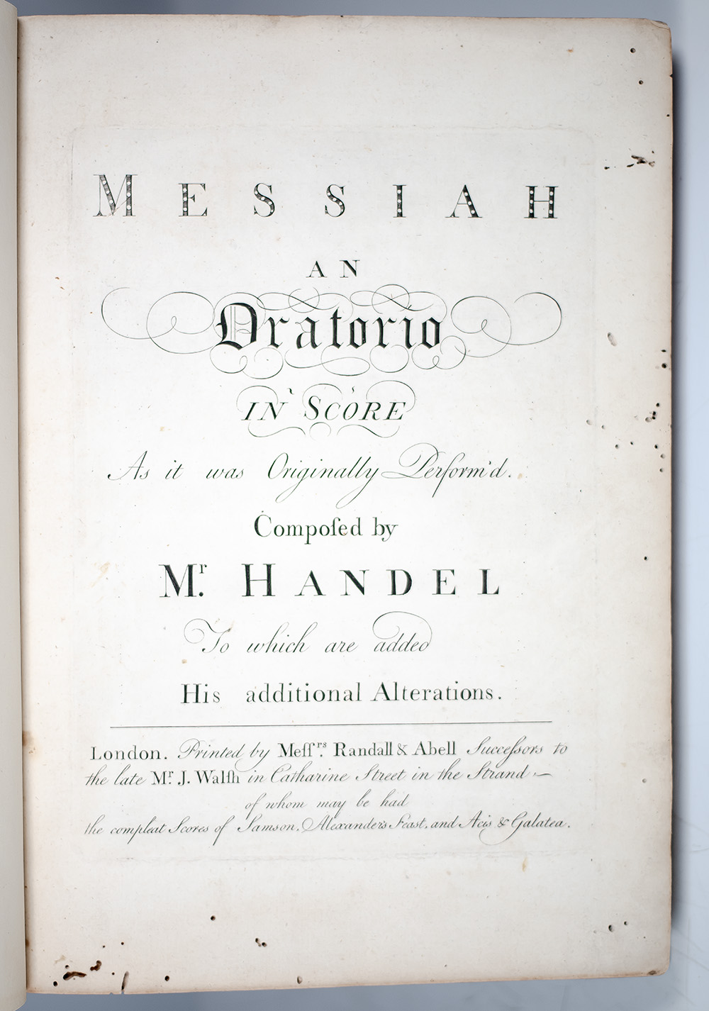 Messiah An Oratorio in Score.